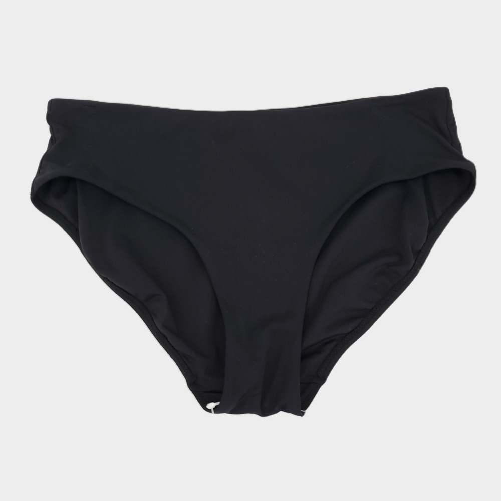 CRZ YOGA Small High Waist Bikini Bottoms Black Full Coverage Stretch Lined New